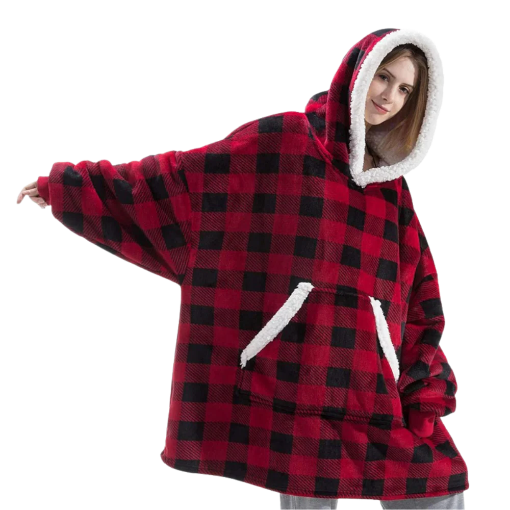 Gretel Oversized Sherpa Blanket Hoodie with Front Pocket - image 10