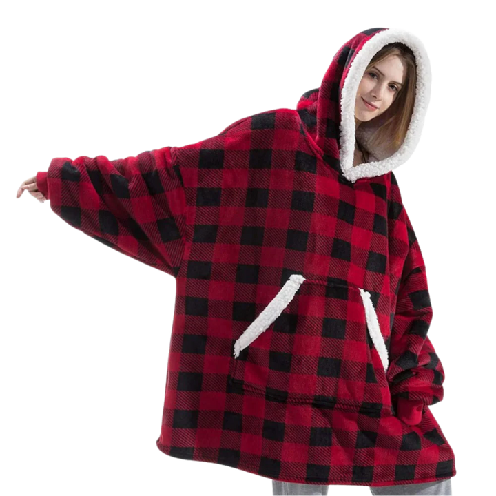 Gretel Oversized Sherpa Blanket Hoodie with Front Pocket - image 10