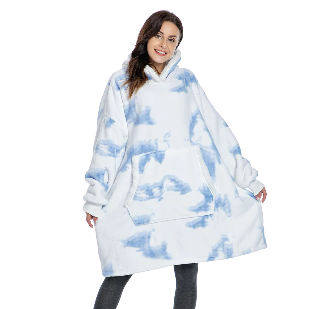 Gretel Oversized Sherpa Blanket Hoodie with Front Pocket - image 2