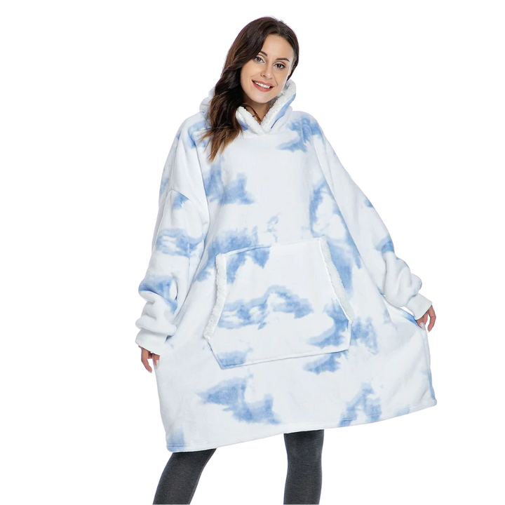 Gretel Oversized Sherpa Blanket Hoodie with Front Pocket - image 2