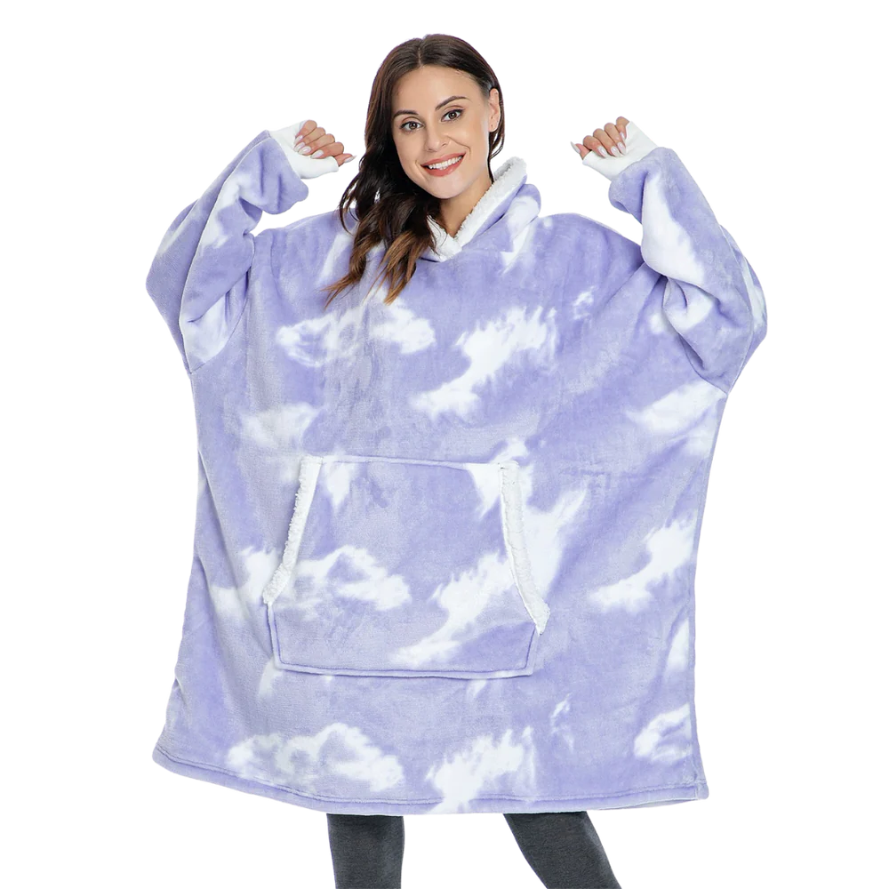 Gretel Oversized Sherpa Blanket Hoodie with Front Pocket - image 4