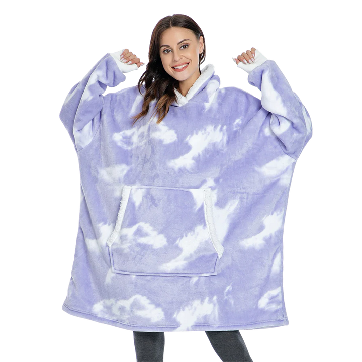 Gretel Oversized Sherpa Blanket Hoodie with Front Pocket - image 4
