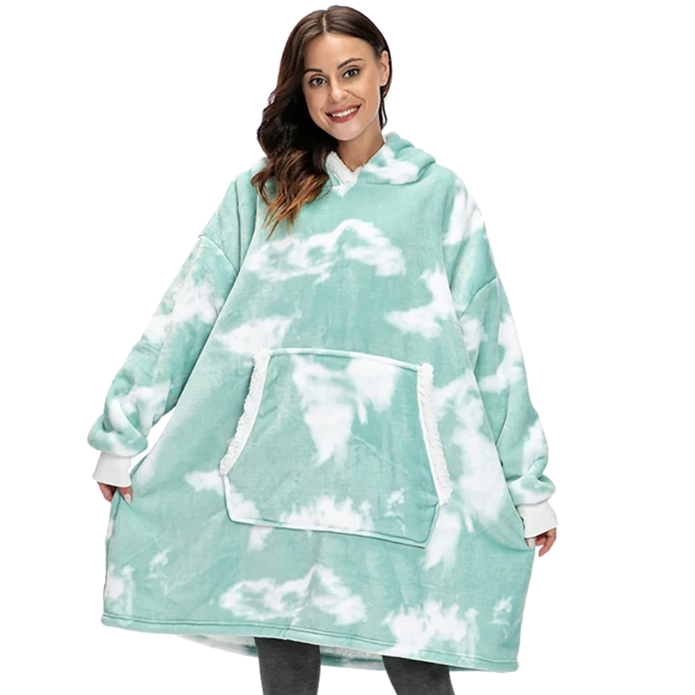 Gretel Oversized Sherpa Blanket Hoodie with Front Pocket - image 5