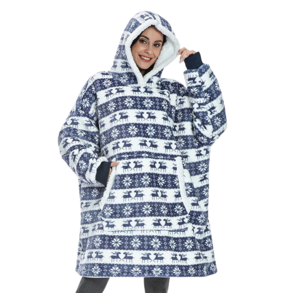 Gretel Oversized Sherpa Blanket Hoodie with Front Pocket - image 12