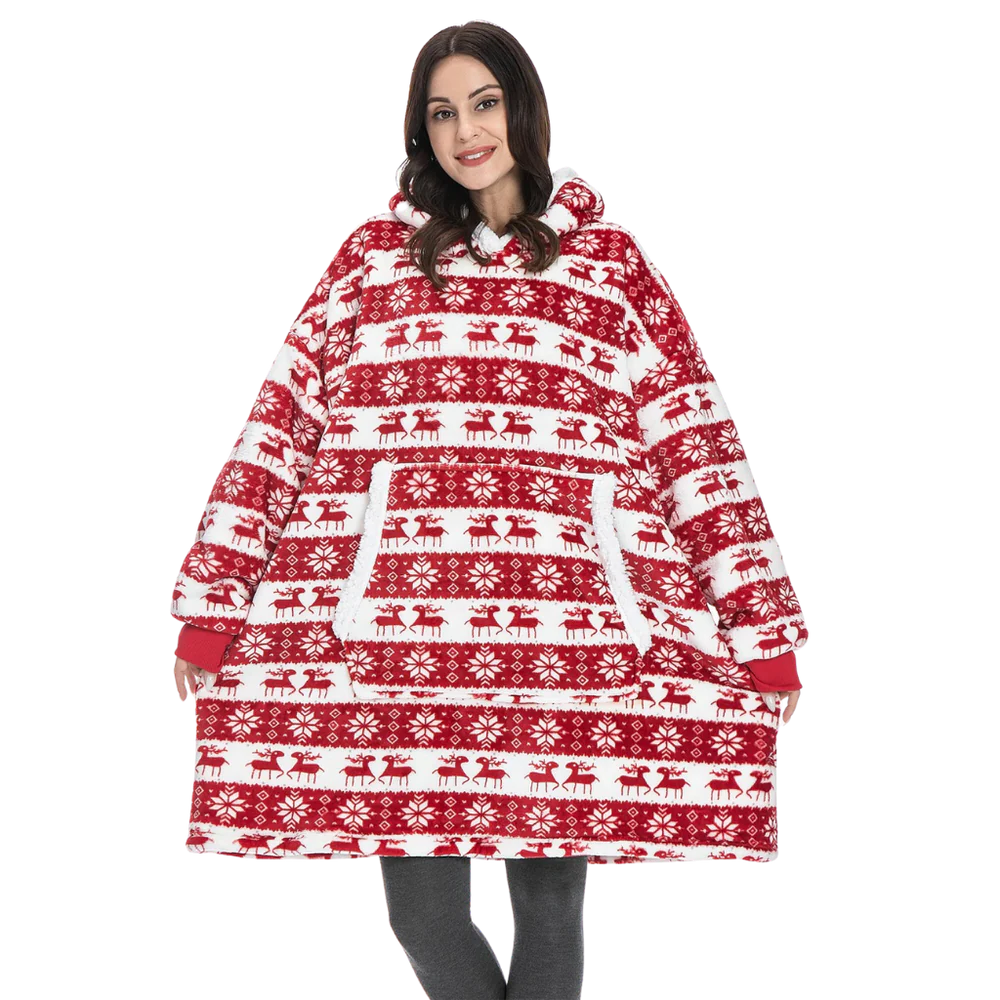Gretel Oversized Sherpa Blanket Hoodie with Front Pocket - image 13