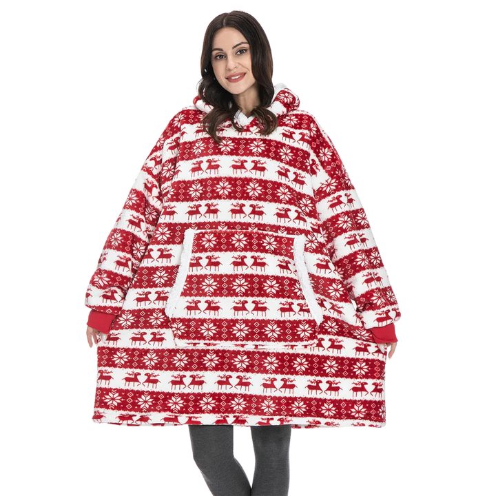 Gretel Oversized Sherpa Blanket Hoodie with Front Pocket - image 13