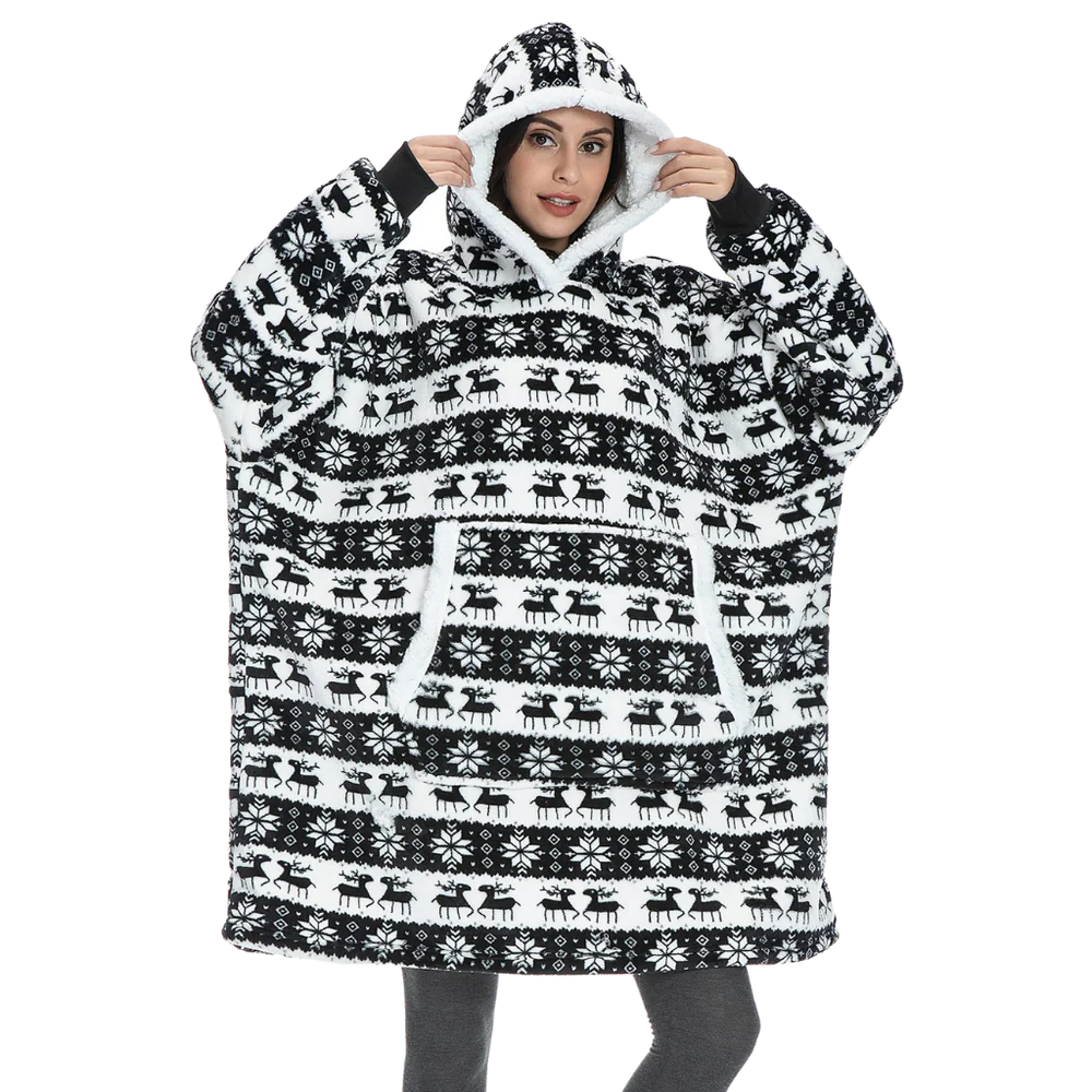 Gretel Oversized Sherpa Blanket Hoodie with Front Pocket - image 14