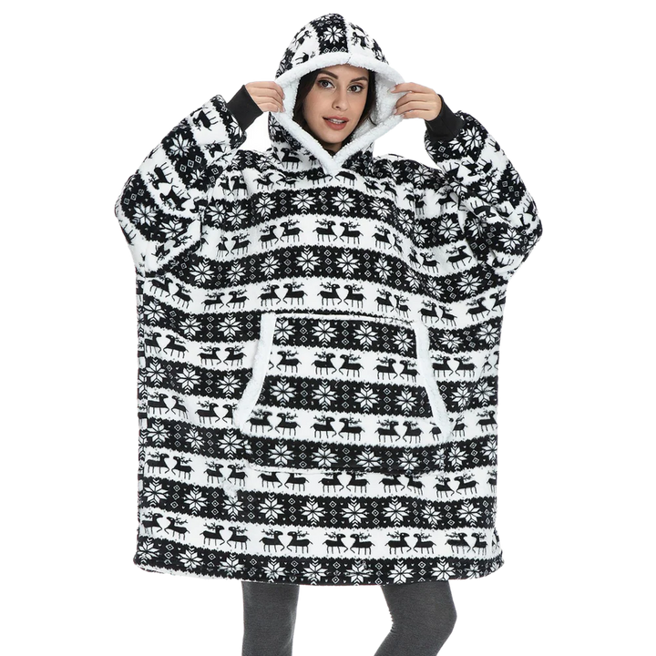 Gretel Oversized Sherpa Blanket Hoodie with Front Pocket - image 14