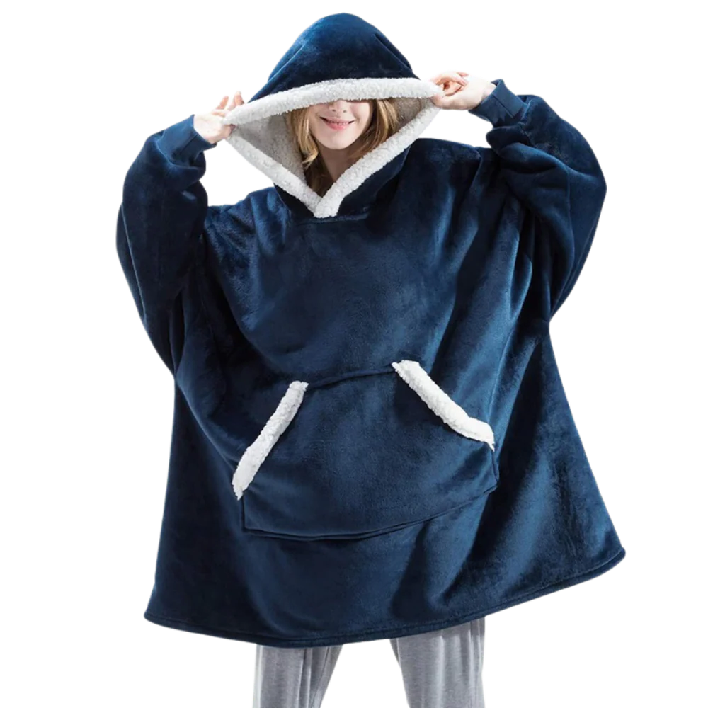 Gretel Oversized Sherpa Blanket Hoodie with Front Pocket - image 6