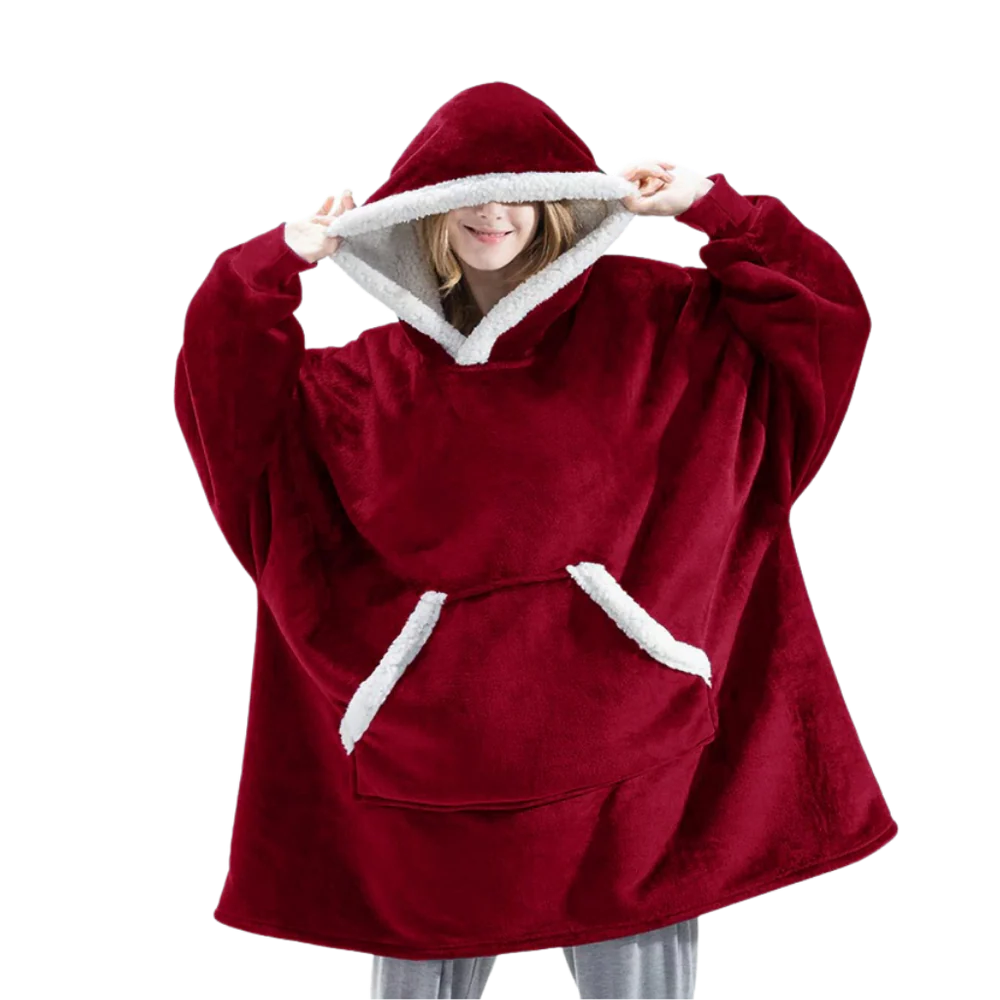 Gretel Oversized Sherpa Blanket Hoodie with Front Pocket - image 7
