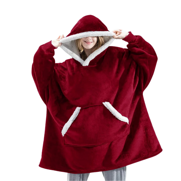 Gretel Oversized Sherpa Blanket Hoodie with Front Pocket - image 7