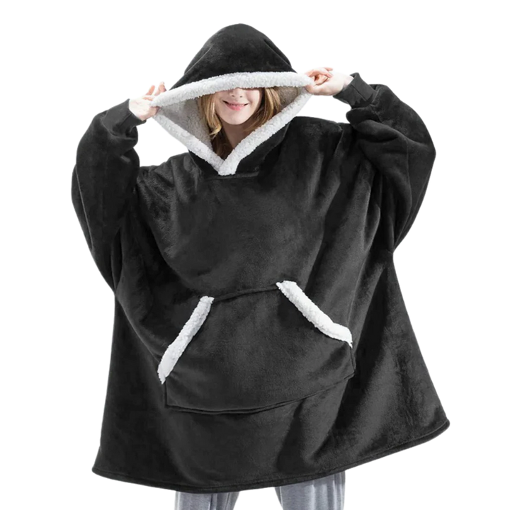 Gretel Oversized Sherpa Blanket Hoodie with Front Pocket - image 8