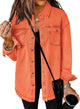 Zefira | Women's Oversized Button-Down Denim Shirt Jacket