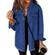 Zefira | Women's Oversized Button-Down Denim Shirt Jacket