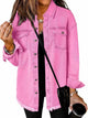 Zefira | Women's Oversized Button-Down Denim Shirt Jacket