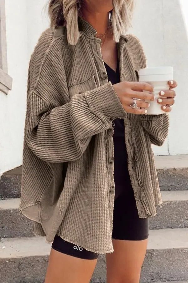 Roxane | Women's Oversized Button-Down Shirt Jacket