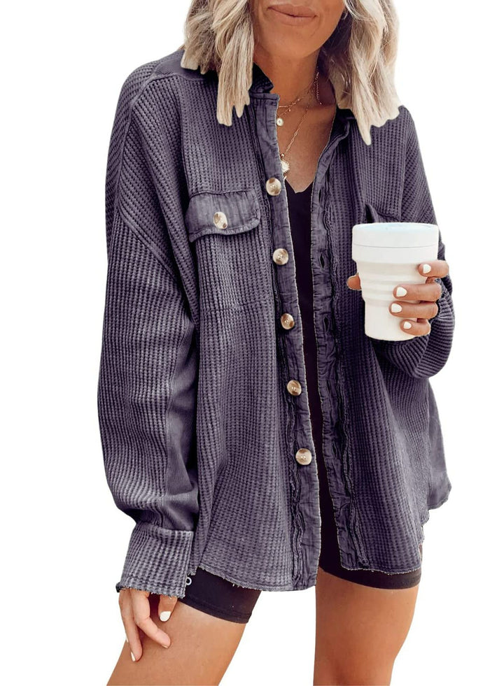 Roxane | Women's Oversized Button-Down Shirt Jacket