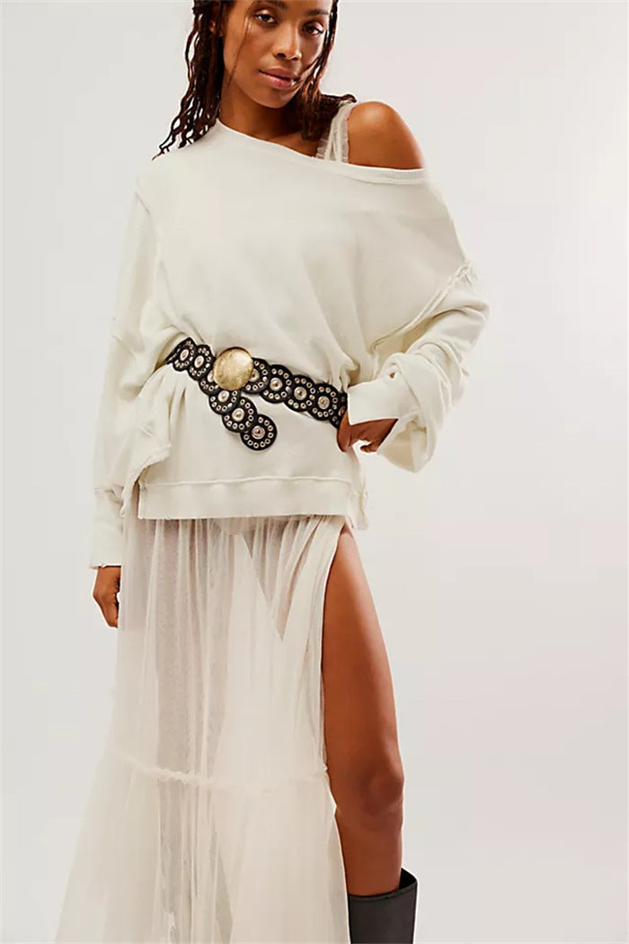 Natalina | Women's Oversized Balloon Sleeve Sweatshirt