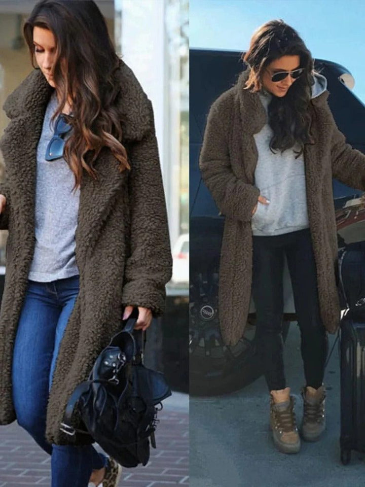 Baudouine | Women's Oversized Faux Fur Long Coat