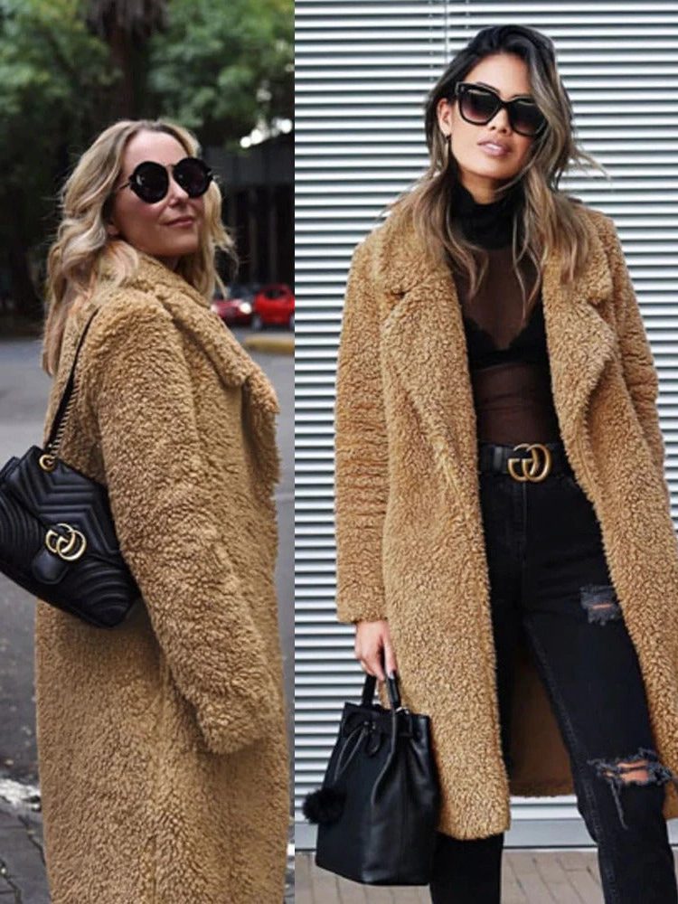 Baudouine | Women's Oversized Faux Fur Long Coat