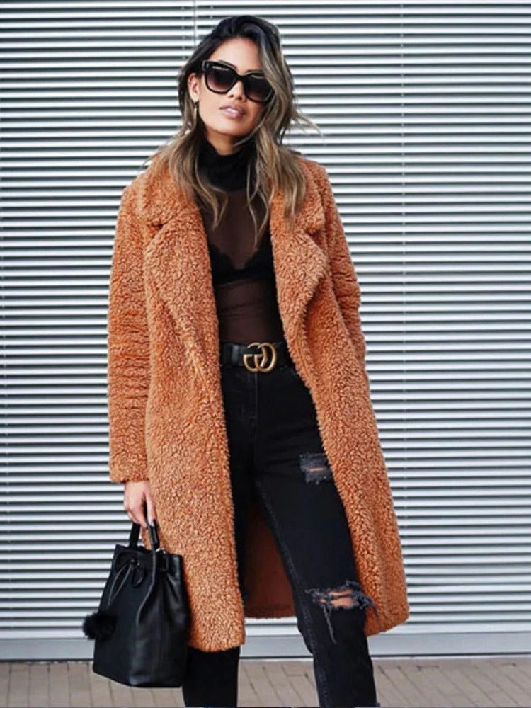 Baudouine | Women's Oversized Faux Fur Long Coat