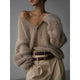 Sieglinde | Women's Oversized Mohair Cardigan with V-Neck