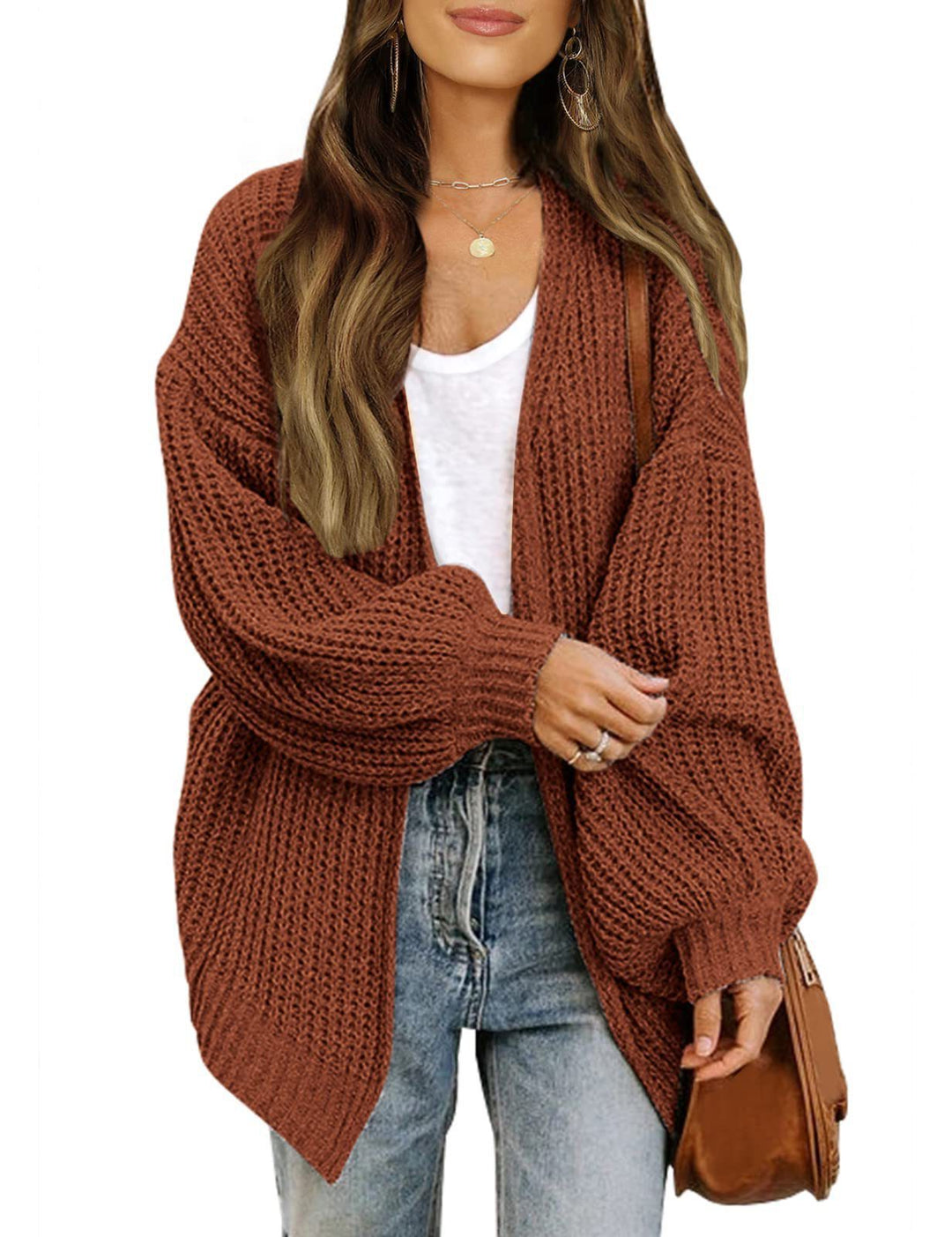 Petronilla | Women's Oversized Open Knit Cardigan