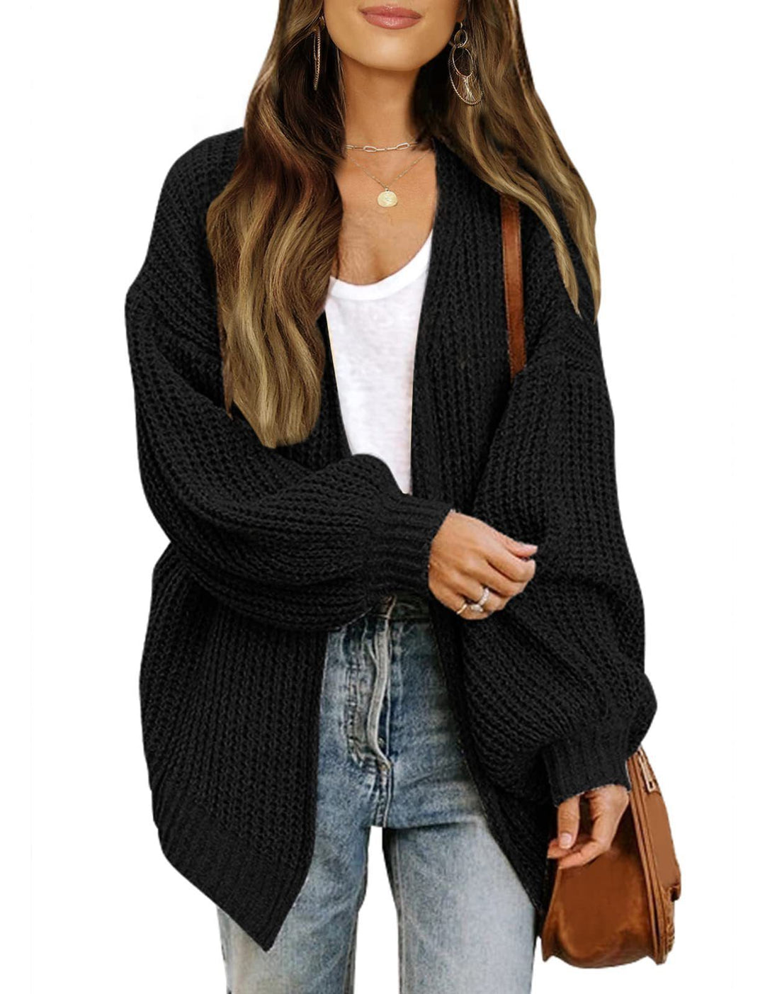 Petronilla | Women's Oversized Open Knit Cardigan