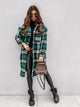 Brigida | Women's Oversized Plaid Coat with Button-Down