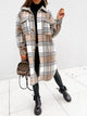 Brigida | Women's Oversized Plaid Coat with Button-Down