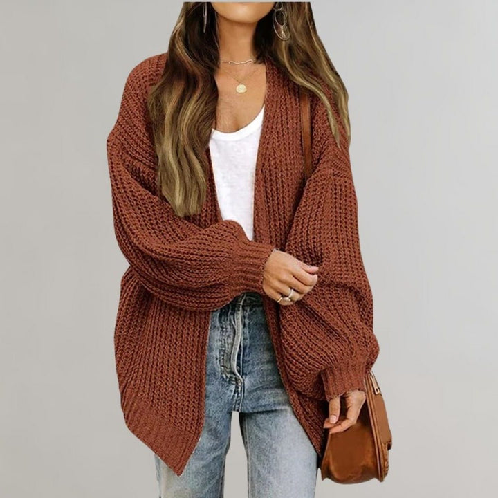 Maaike | Women's Oversized Ribbed Knitted Long Cardigan