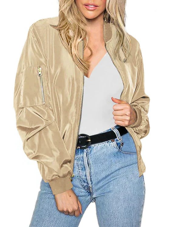 Ludivine | Women's Oversized Zip-Up Bomber Jacket