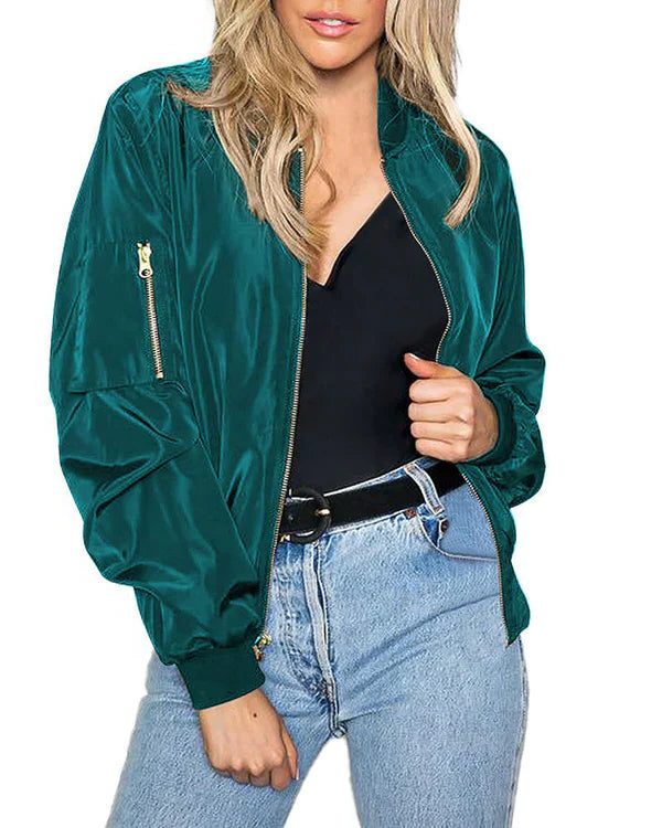 Ludivine | Women's Oversized Zip-Up Bomber Jacket