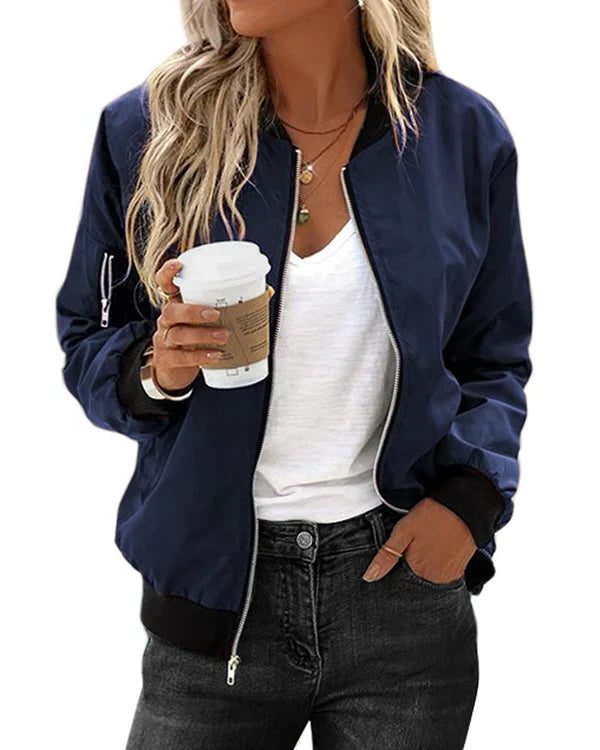 Ludivine | Women's Oversized Zip-Up Bomber Jacket