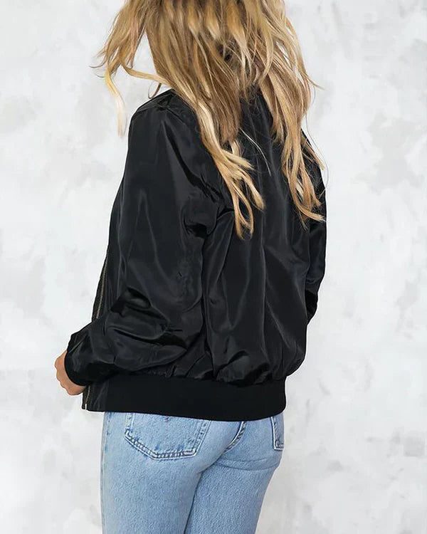 Ludivine | Women's Oversized Zip-Up Bomber Jacket