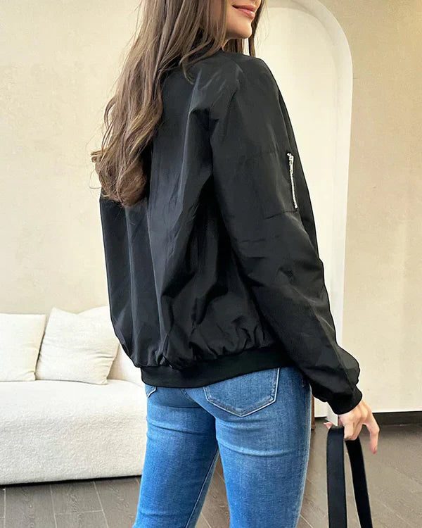 Ludivine | Women's Oversized Zip-Up Bomber Jacket