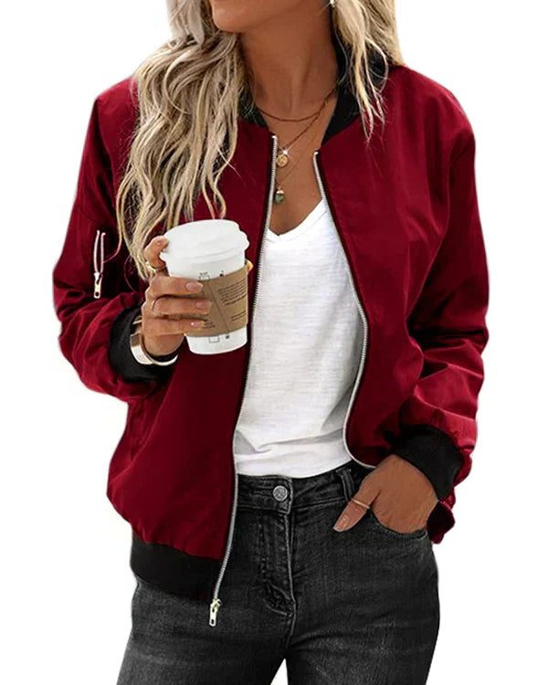 Ludivine | Women's Oversized Zip-Up Bomber Jacket