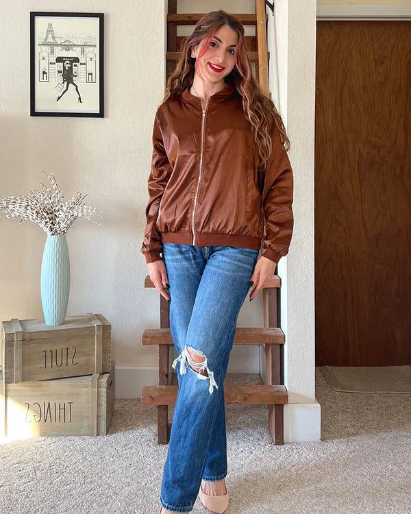Ludivine | Women's Oversized Zip-Up Bomber Jacket