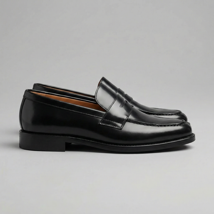 Darius | Men's Black Penny Loafers