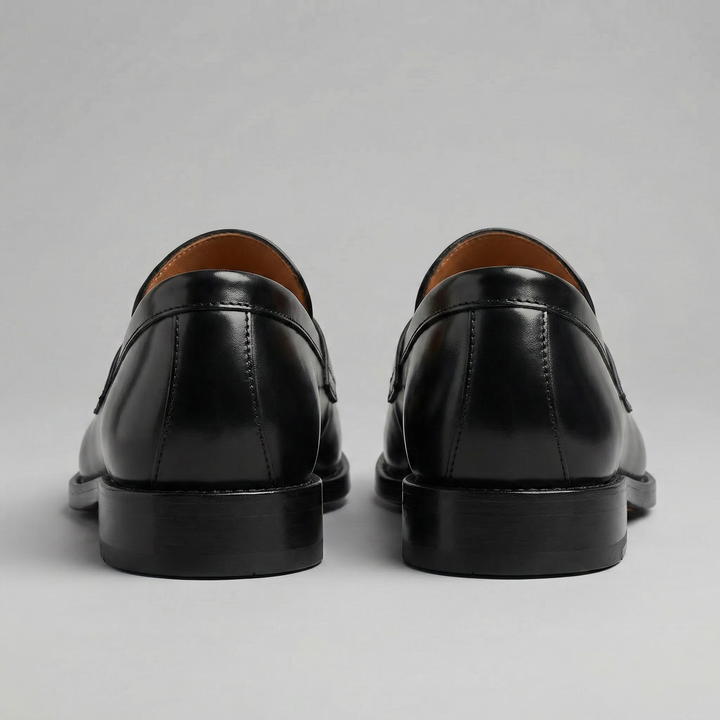 Darius | Men's Black Penny Loafers