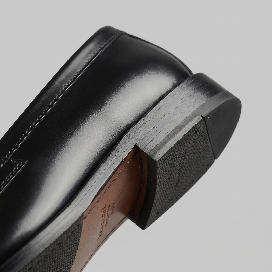 Darius | Men's Black Penny Loafers