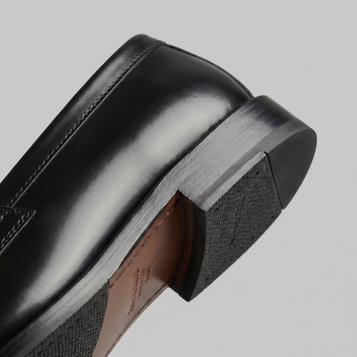 Darius | Men's Black Penny Loafers