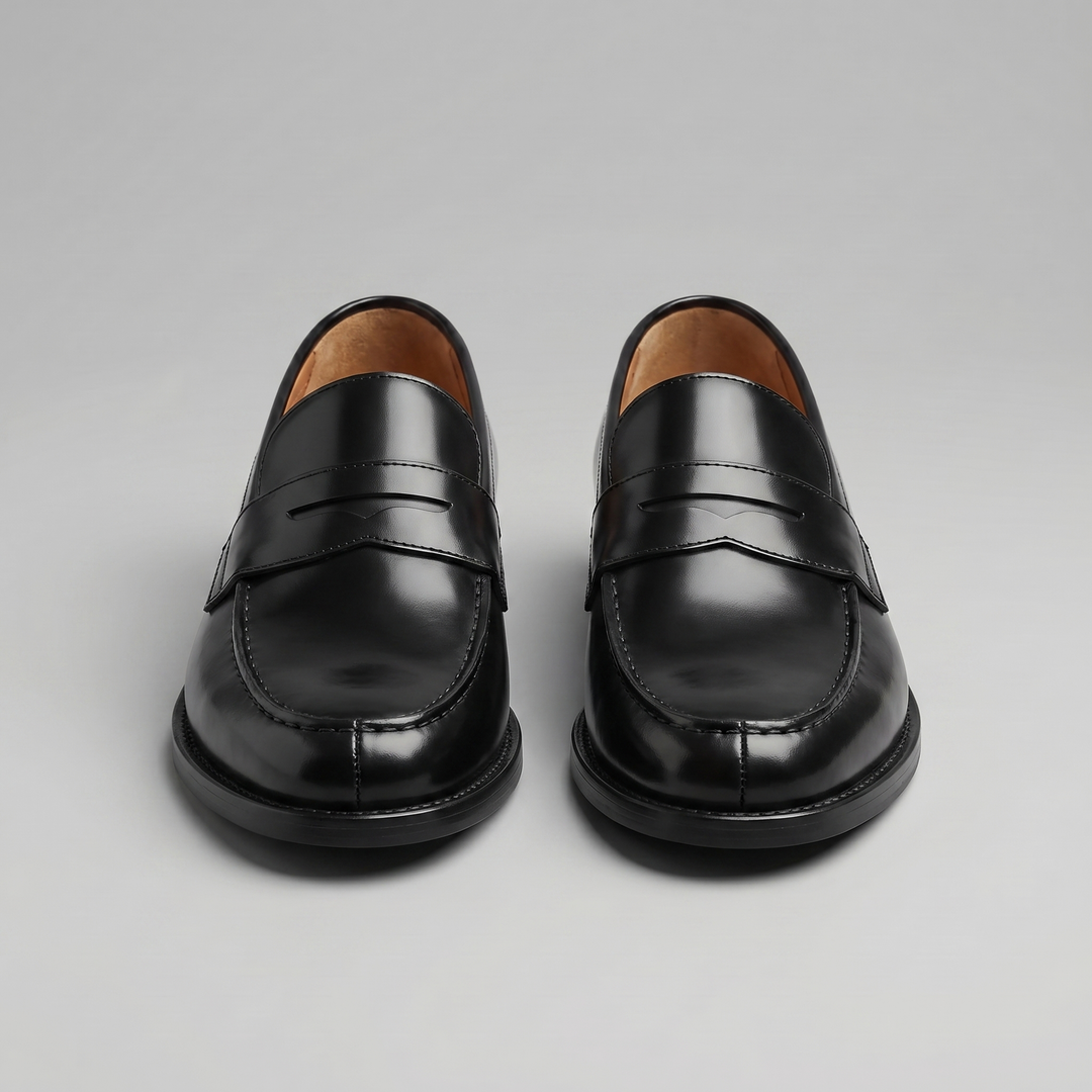 Darius | Men's Black Penny Loafers