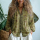 Petra | Embroidered Blouse with V-Neck and Long Sleeves for Women - Lavinem