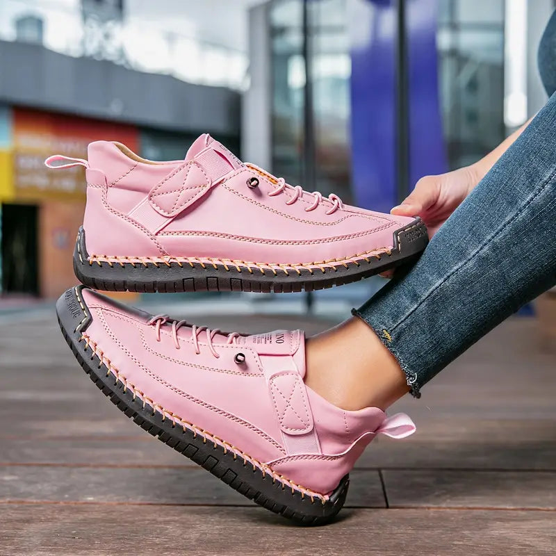 Women's Orthopedic Wide-Fit Elastic-Panel Sneakers for Walking — view 9