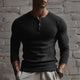 Clive | Men's Ribbed Henley Sweater