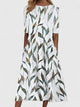 Women's Floral Round-Neck Midi Dress for Summer — view 2