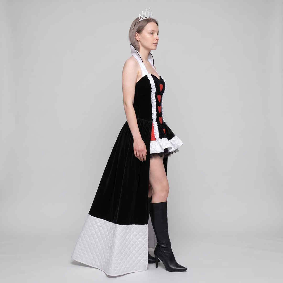 Women's Queen of Hearts Mini Dress Costume - image 3