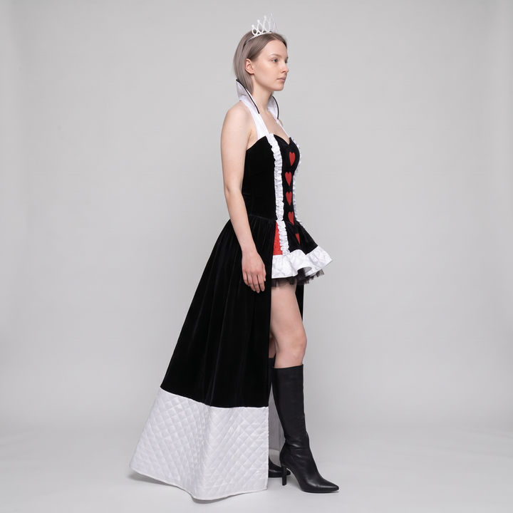 Women's Queen of Hearts Mini Dress Costume - image 3