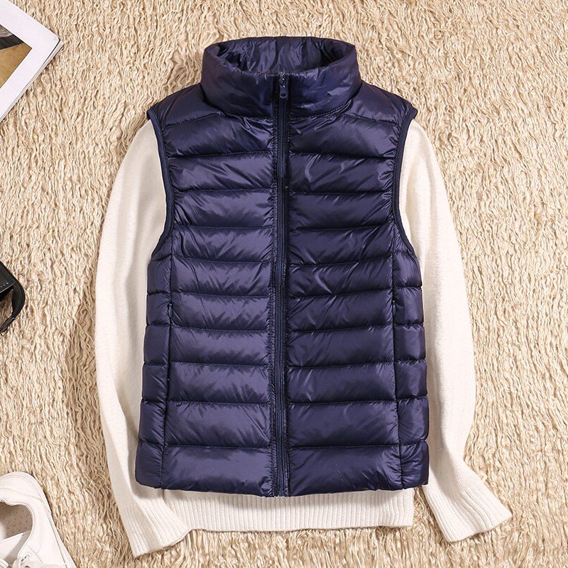 Therese | Women's Quilted Puffer Vest with Stand Collar